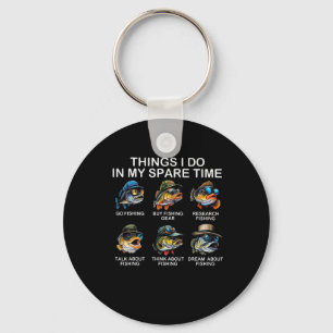 Things I Do In My Spare Time Funny Fishing 2 Key Ring