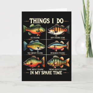 Things I Do In My Spare Time Funny Fishing Fishing Card