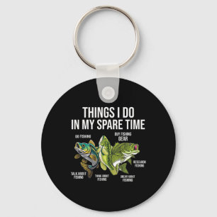 Things I Do In My Spare Time Funny Fishing Lovers Key Ring