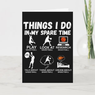 Things I Do In My Spare Time Funny Sketll Lover 1 Card