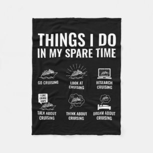 Things I Do In My Spare Time Funny Soccer Lover Fo Fleece Blanket