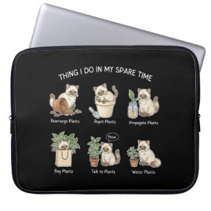 Things I Do In My Spare Time Gardening Ragdoll Cat Laptop Sleeve