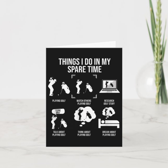 Things I Do In My Spare Time, Golf Player  Card (Front)