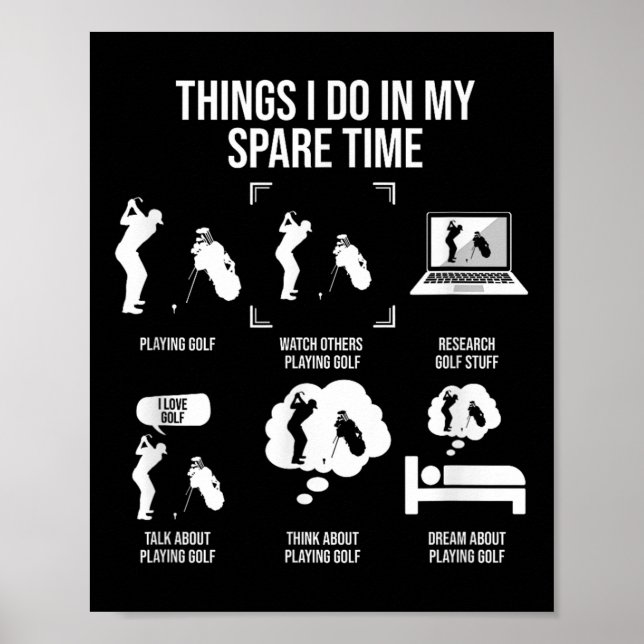 Things I Do In My Spare Time, Golf Player  Poster (Front)