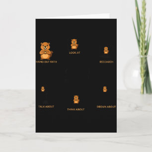 Things I Do In My Spare Time Humor Funny Groundhog Card