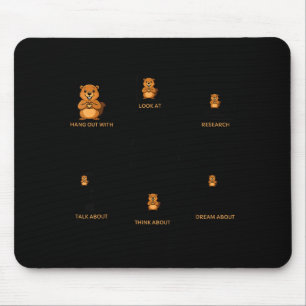 Things I Do In My Spare Time Humor Funny Groundhog Mouse Mat