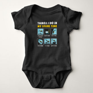Things I Do In My Spare Time Scuba Diving Diver Baby Bodysuit