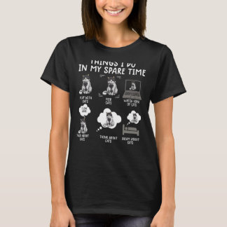 things i do in my spare time shirt cats funny cat 