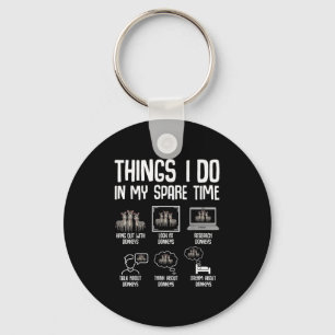 Things I Do In My Spare Time Women Men Kids  Key Ring