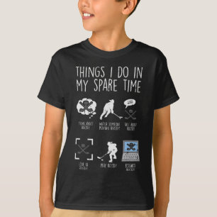 Things I Do Spare Time Ice Hockey Funny Sport Play T-Shirt