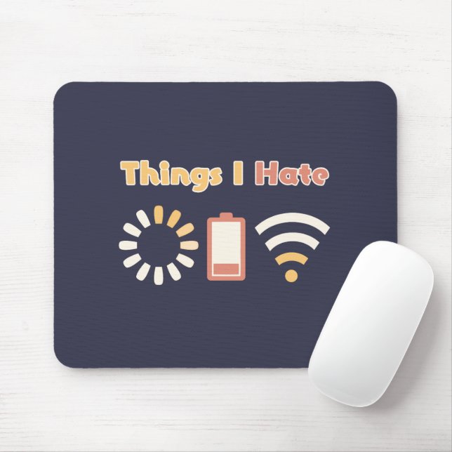Things I Hate Computer Coding Mouse Mat (With Mouse)
