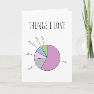 Things I Love Fill in the blank pie chart Holiday Card