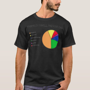 Things I Will Never Do Pie Chart T-Shirt