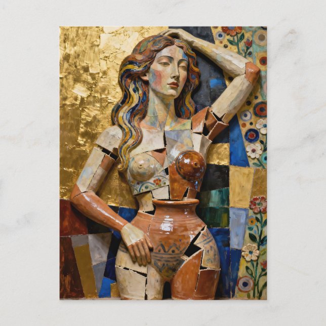 Things Keep Falling Apart – A Fragmented Portrait Holiday Postcard (Front)