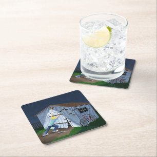 Things that go bump in the night Square Paper Coaster