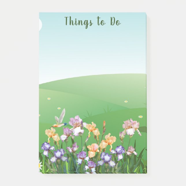 Things to Do Irises Flower  Post-it Notes (Front)