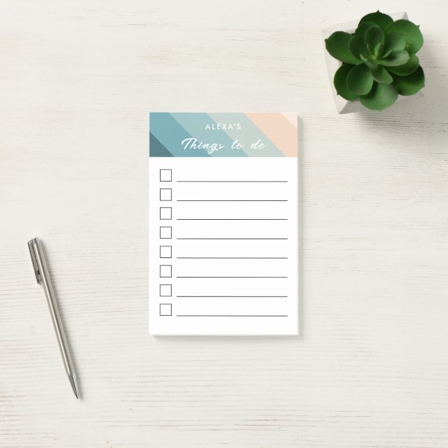 Things to do list - Coastal Stripes Post-it Notes (Office)