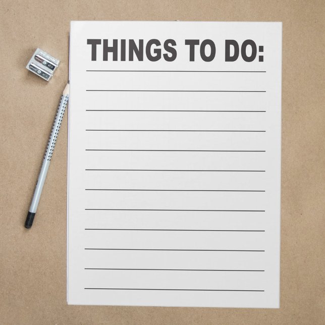 Things to Do List Large Print Low Vision Notepad (Creator Uploaded)