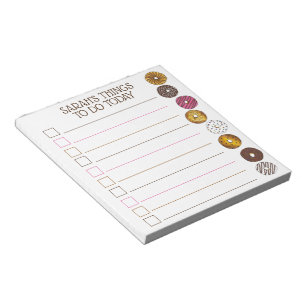 Things To Do Today Doughnut Doughnut Pastries Notepad