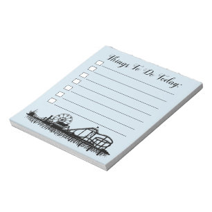 Things To Do Today Santa Monica Pier California CA Notepad
