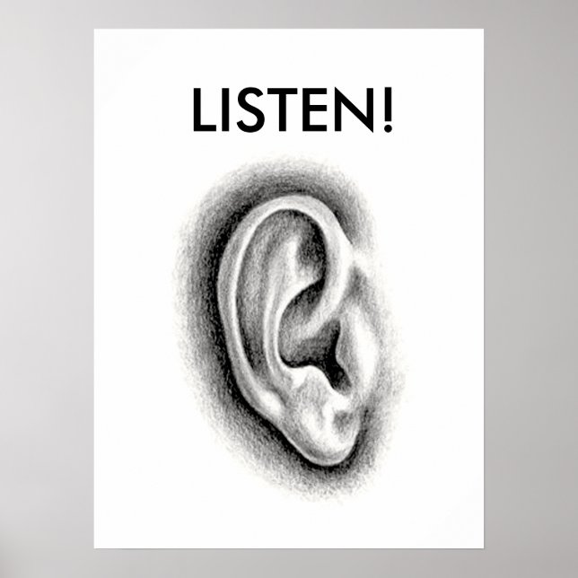 THINGS TO LIVE BY - LISTEN! POSTER (Front)