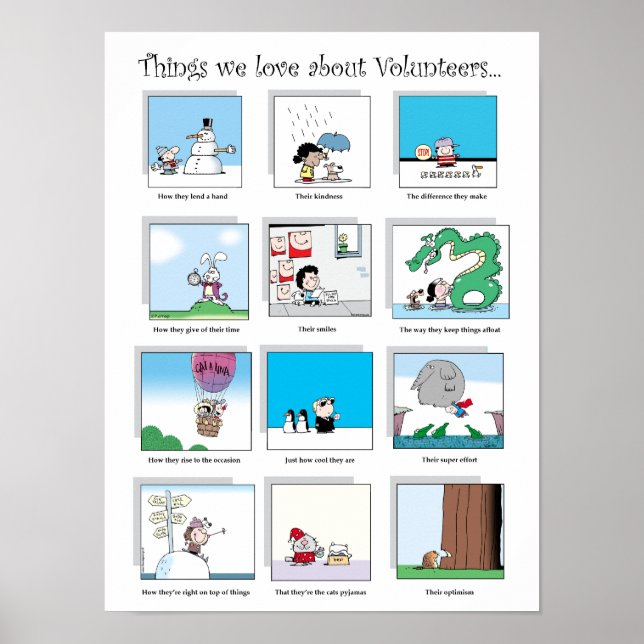 Things We Love About Volunteers poster (Front)
