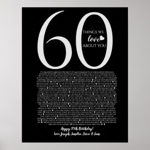  things we love about you 90,80 70, 60, 50, poster