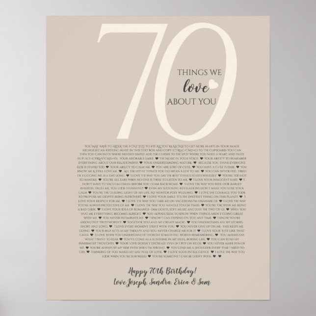  things we love about you 90,80 70, 60, 50, poster (Front)