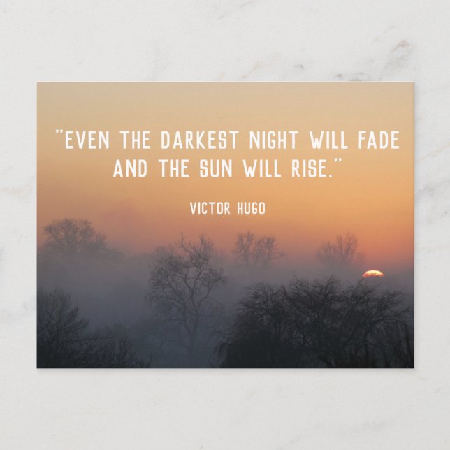 Things will get better customisable text - sunrise postcard (Front)