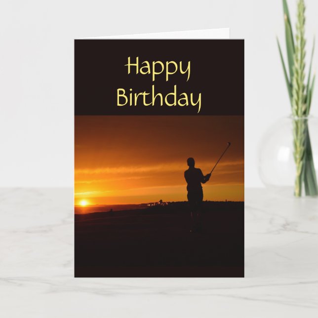 Things You Love Birthday Golf Golfer Golfing Card (Front)