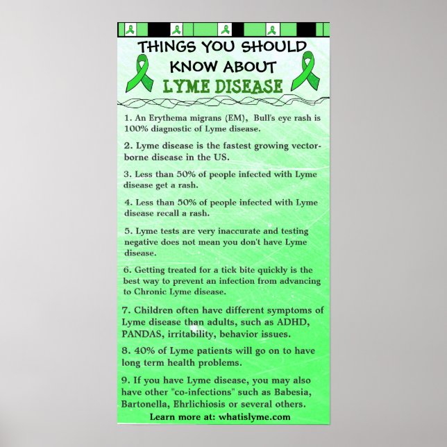 Things You Should Know about Lyme Disease Poster (Front)