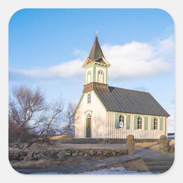 Thingvellir National Park in Iceland Square Sticker (Front)