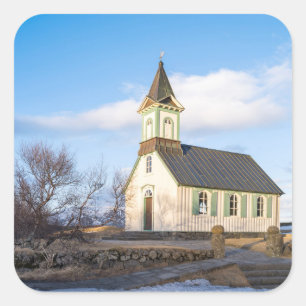 Thingvellir National Park in Iceland Square Sticker