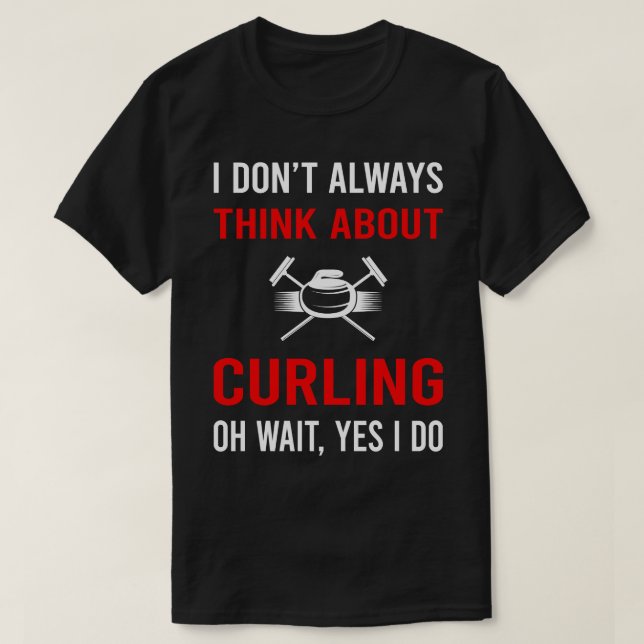 Think About Curling T-Shirt (Design Front)