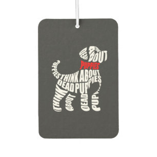 Think about DEAD Puppies White Car Air Freshener