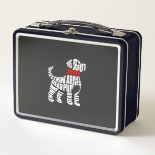 Think about DEAD Puppies White Metal Lunch Box