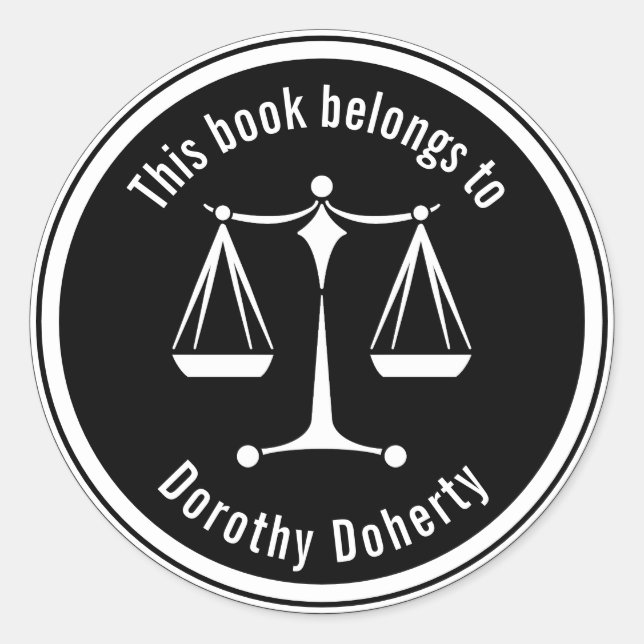 Think About Justice - Law sticker (Front)