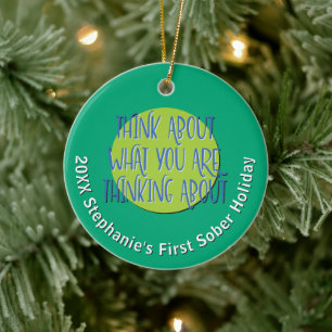 Think About What Recovery Custom Christmas 20XX Ceramic Tree Decoration