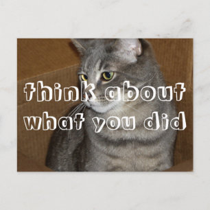 think about what you did postcard