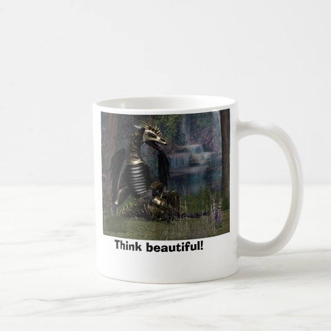 Think beautiful! coffee mug (Right)