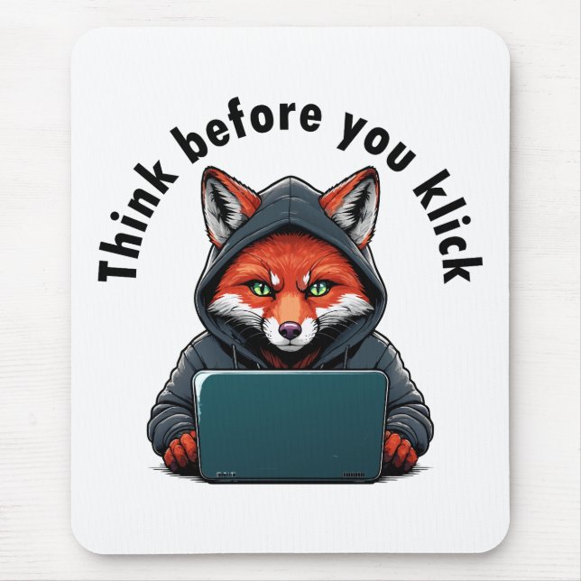 Think before you click - Cyber Security Mouse Mat (Front)