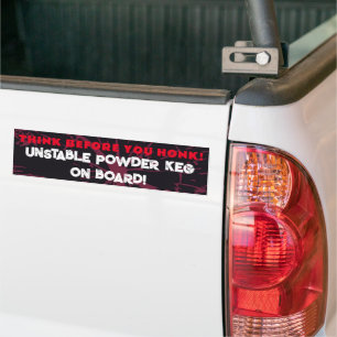 Think before you honk! bumper sticker