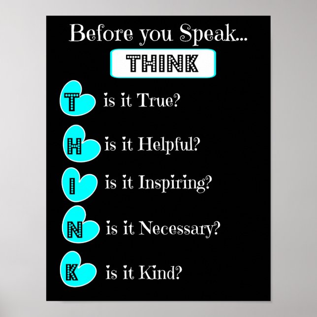 THINK before you speak, Family Poster (Front)