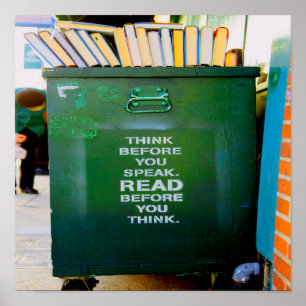 Think Before You Speak Wise Words Poster