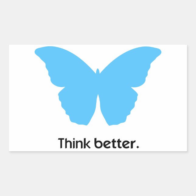 Think better with MorphOS Rectangular Sticker (Front)