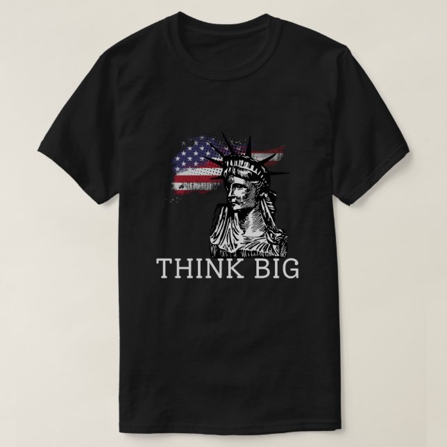 Think Big – Motivational Quote by Donald Trump T-Shirt (Design Front)