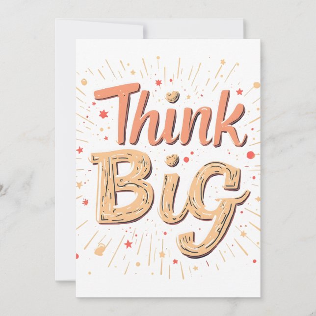 Think big quote invitation (Front)
