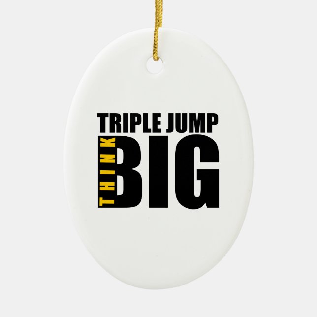 THINK BIG TRIPLE-JUMP SPORTS DESIGNS CERAMIC TREE DECORATION (Front)