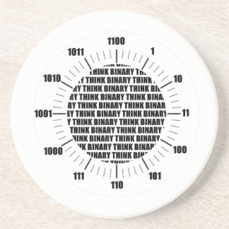 Think Binary Clock (Geek Humour) Coaster