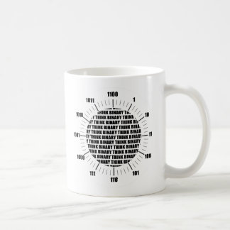 Think Binary Clock (Geek Humour) Coffee Mug